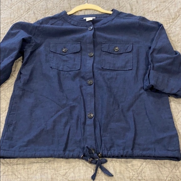 Liz Clairbone Oversized Linen Blend Shirt Jacket - Picture 11 of 12